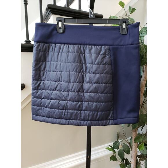 Renwick Puffer Skirt Womens Medium Navy Blue Stretch Winter Side Zipper - Picture 4 of 11